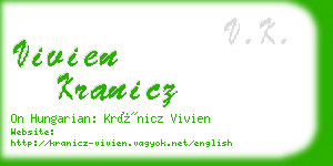 vivien kranicz business card